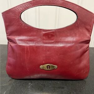 Red Leather Etienne Aigner Clutch